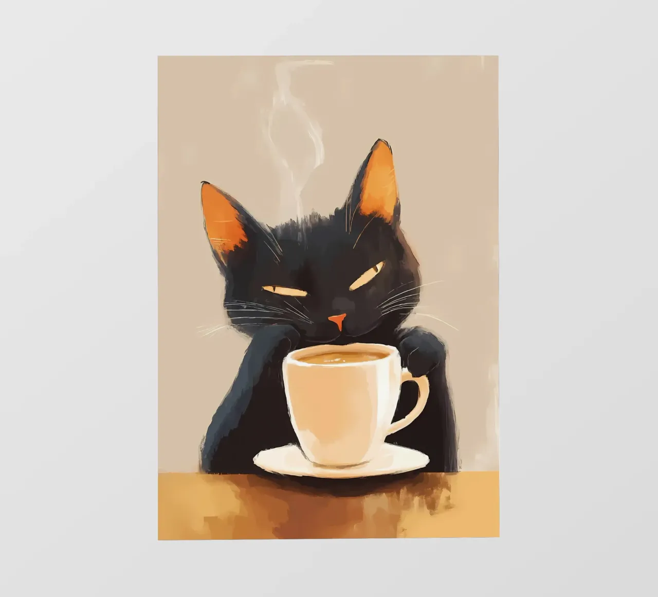 Gatto con caffè pellicola backlit da Bartosz Powalka