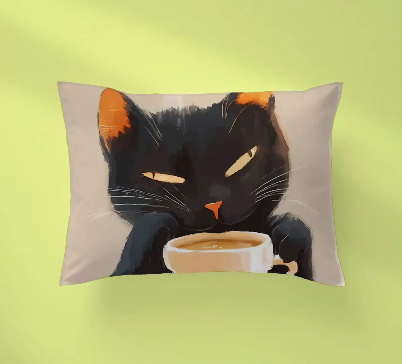 Gatto con caffè cuscino da Bartosz Powalka