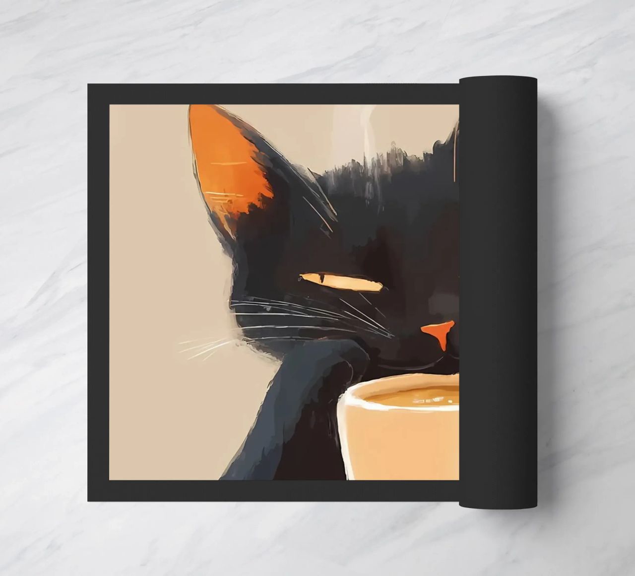 Gatto con caffè zerbino da Bartosz Powalka