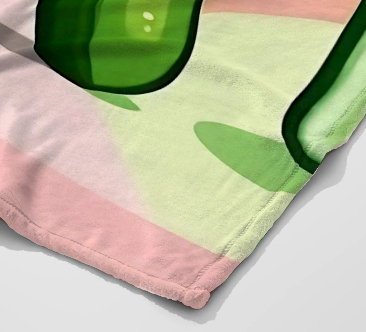 Cucumber_Style_A_5 fleece blanket by Pink- und LoveArt by LK