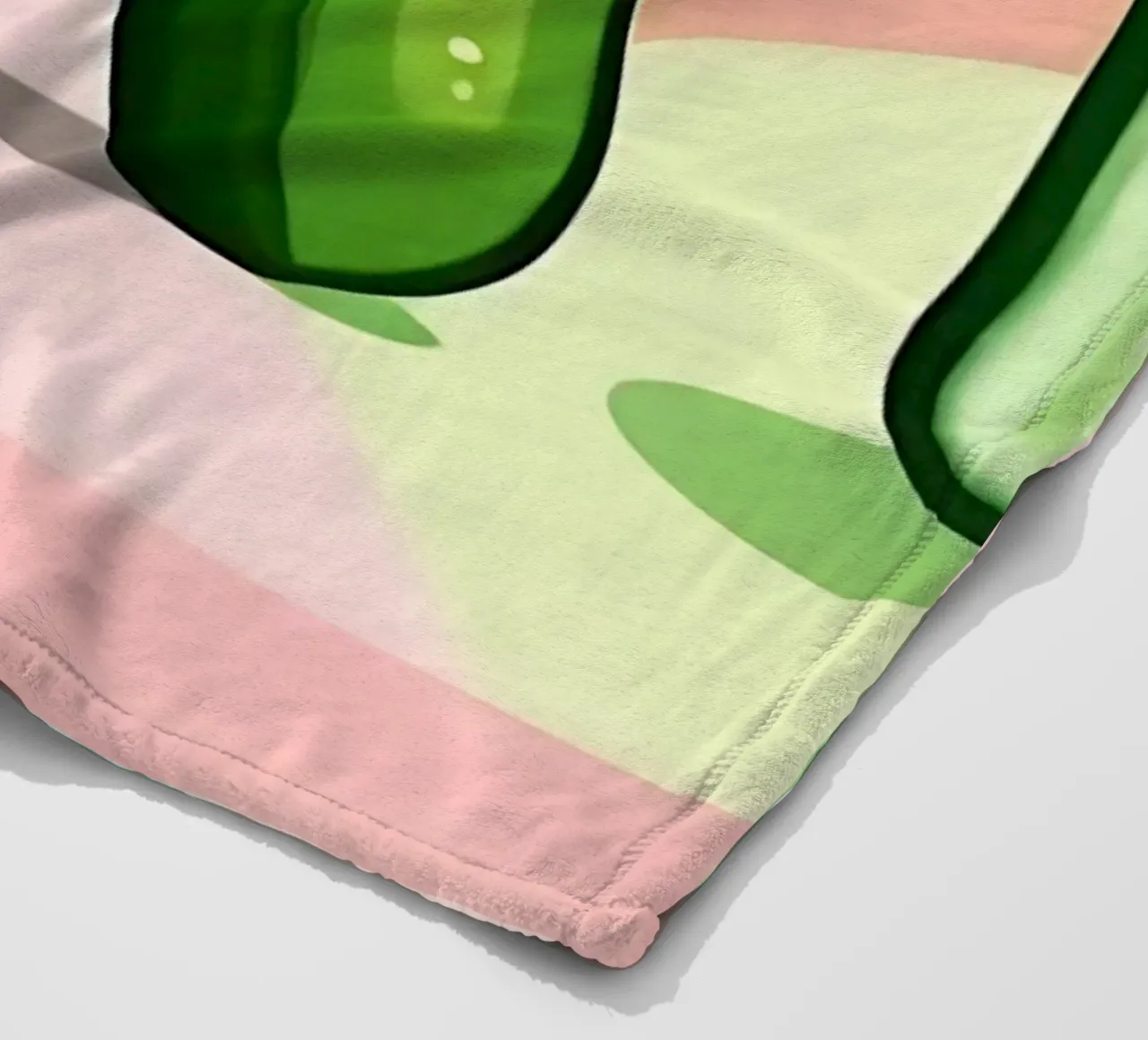 Gurke_Style_A_5 Fleecedecke von Pink- und LoveArt by LK