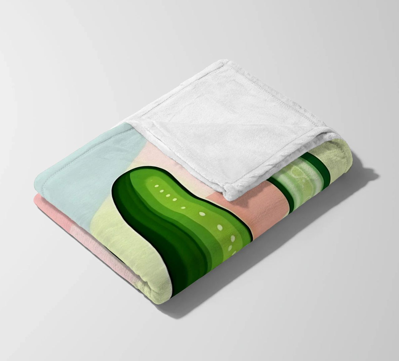 Cucumber_Style_A_5 fleece blanket by Pink- und LoveArt by LK