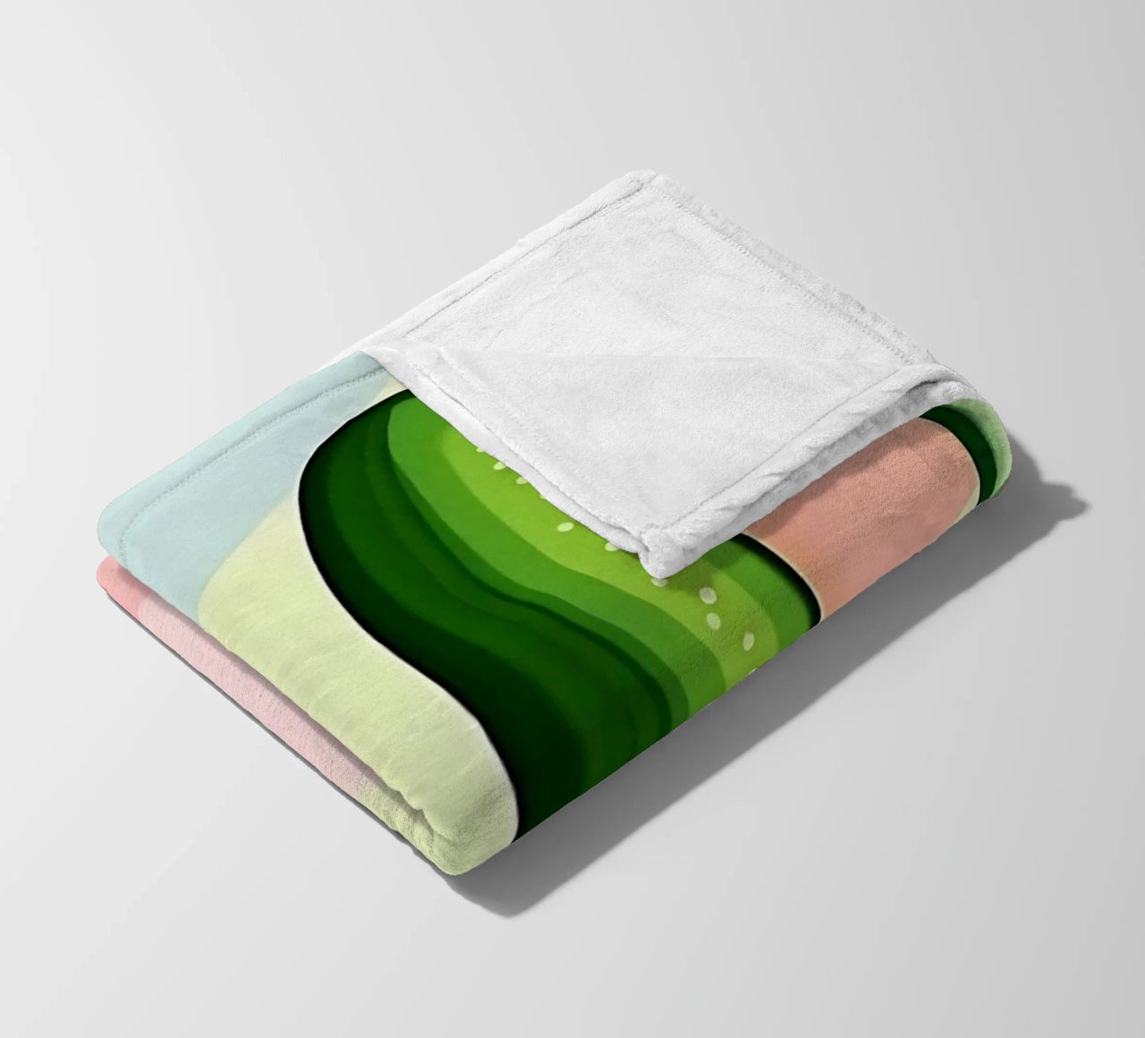 Cucumber_Style_A_5 fleece blanket by Pink- und LoveArt by LK