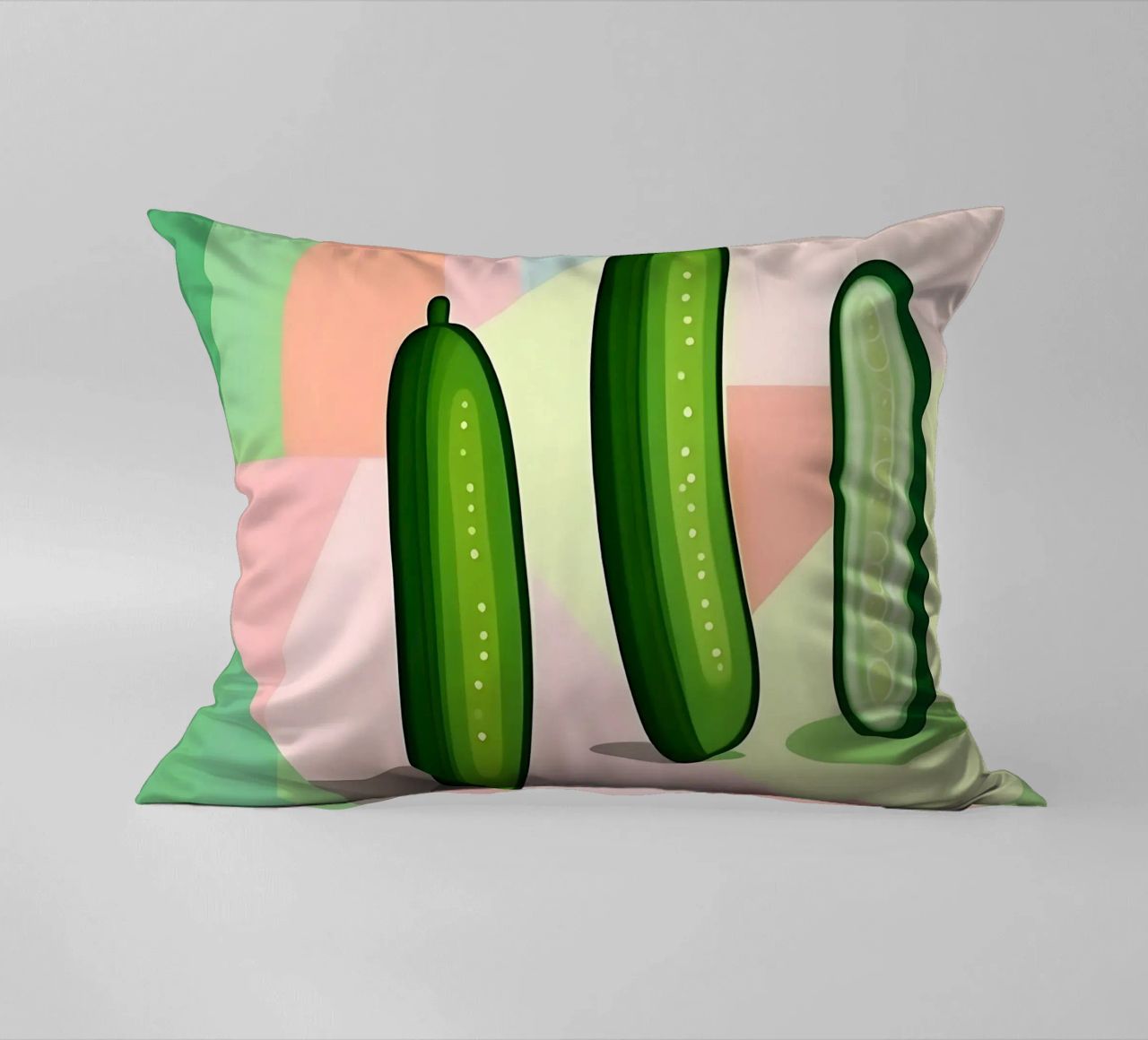 Cucumber_Style_A_5 decorative cushion by Pink- und LoveArt by LK