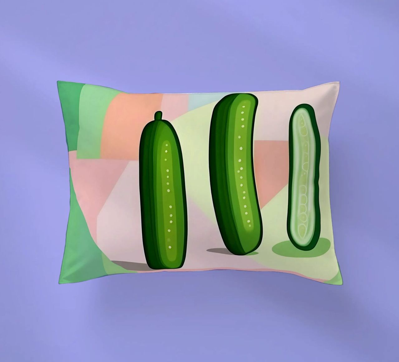 Cucumber_Style_A_5 decorative cushion by Pink- und LoveArt by LK