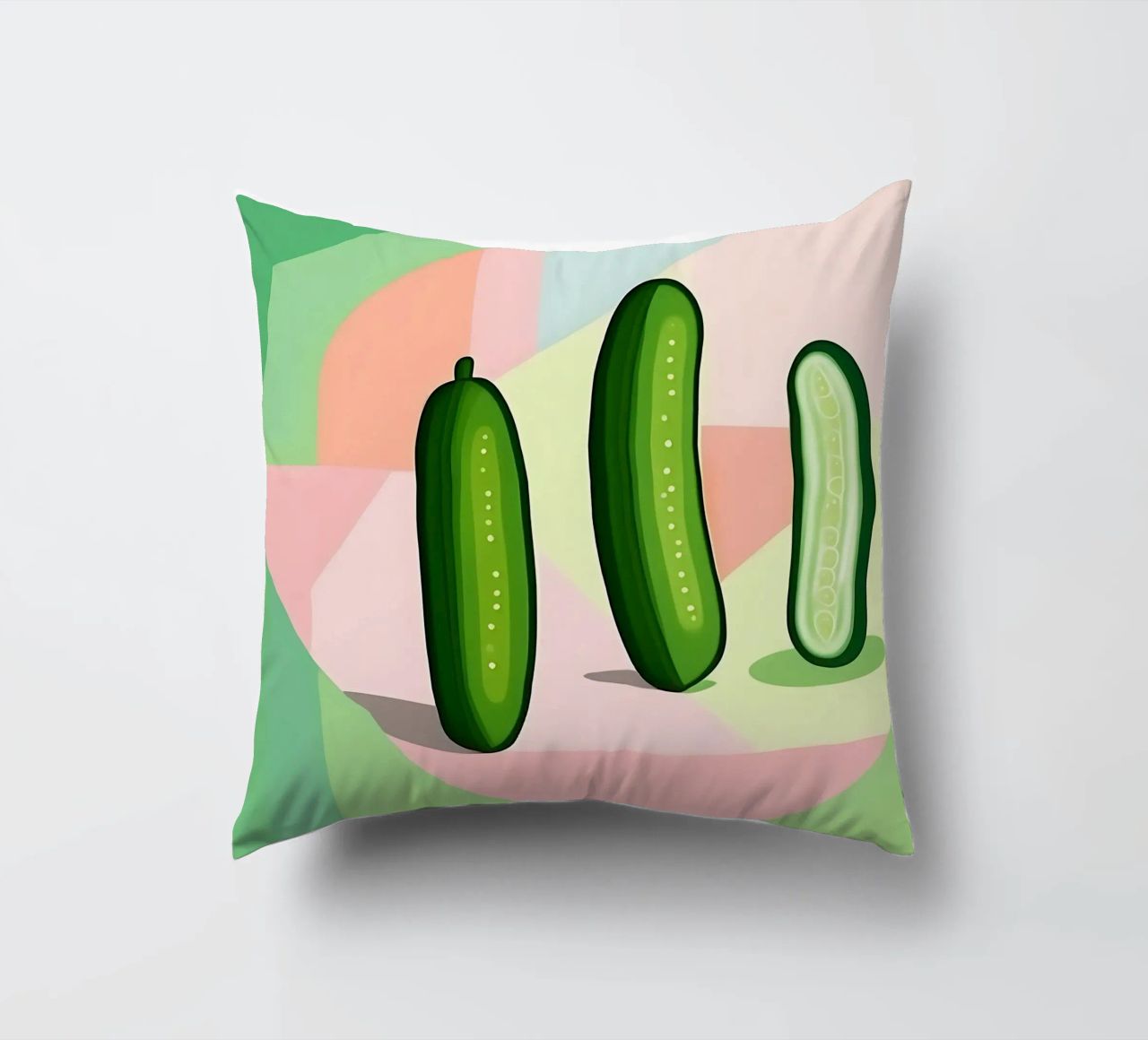 Cucumber_Style_A_5 decorative cushion by Pink- und LoveArt by LK