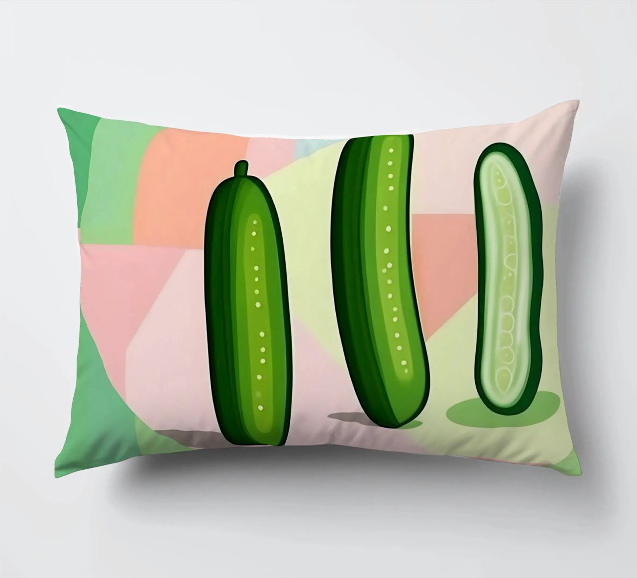 Cucumber_Style_A_5 decorative cushion by Pink- und LoveArt by LK