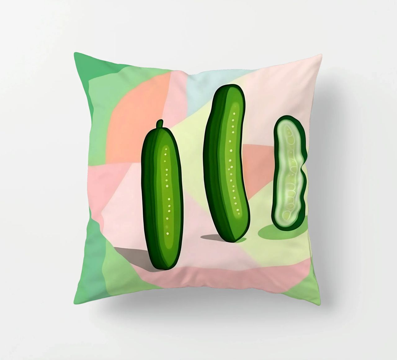 Cucumber_Style_A_5 decorative cushion by Pink- und LoveArt by LK