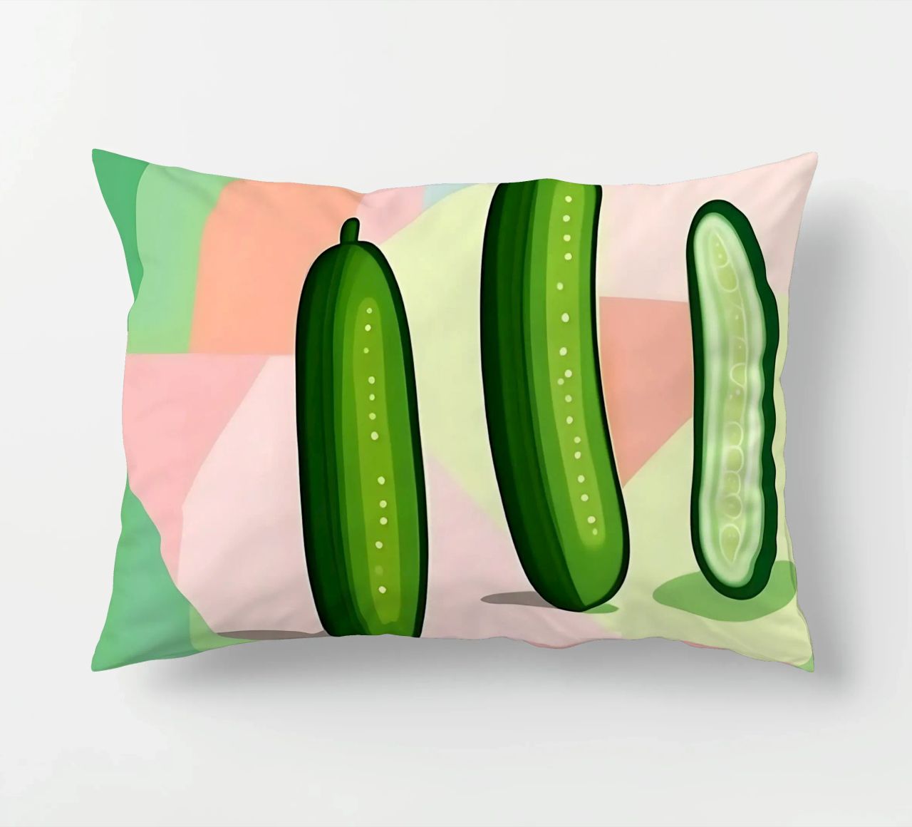 Cucumber_Style_A_5 decorative cushion by Pink- und LoveArt by LK