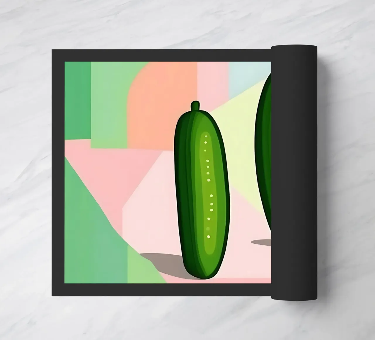Concombre_Style_A_5 paillasson de Pink- und LoveArt by LK