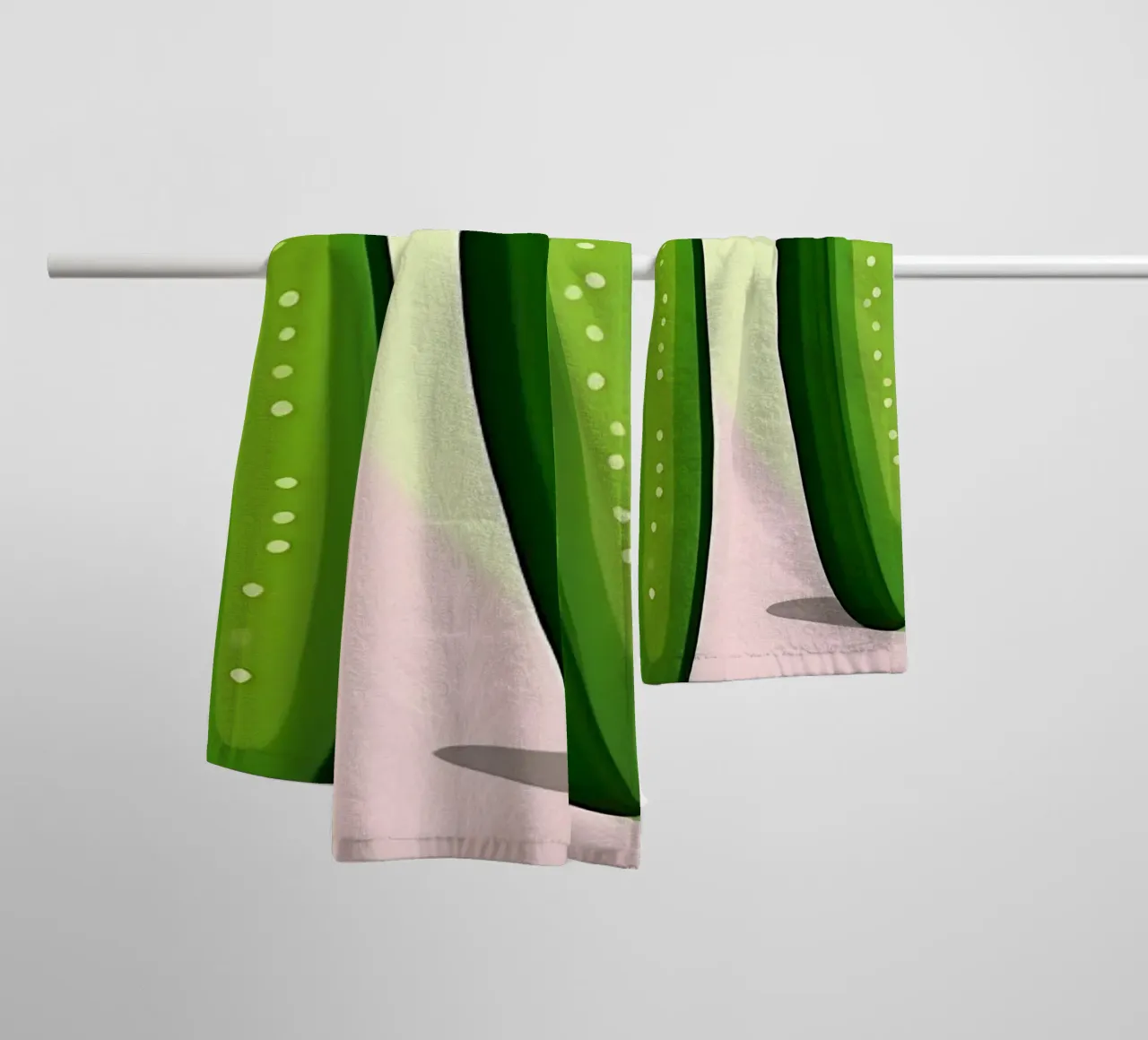Cucumber_Style_A_5 towel by Pink- und LoveArt by LK