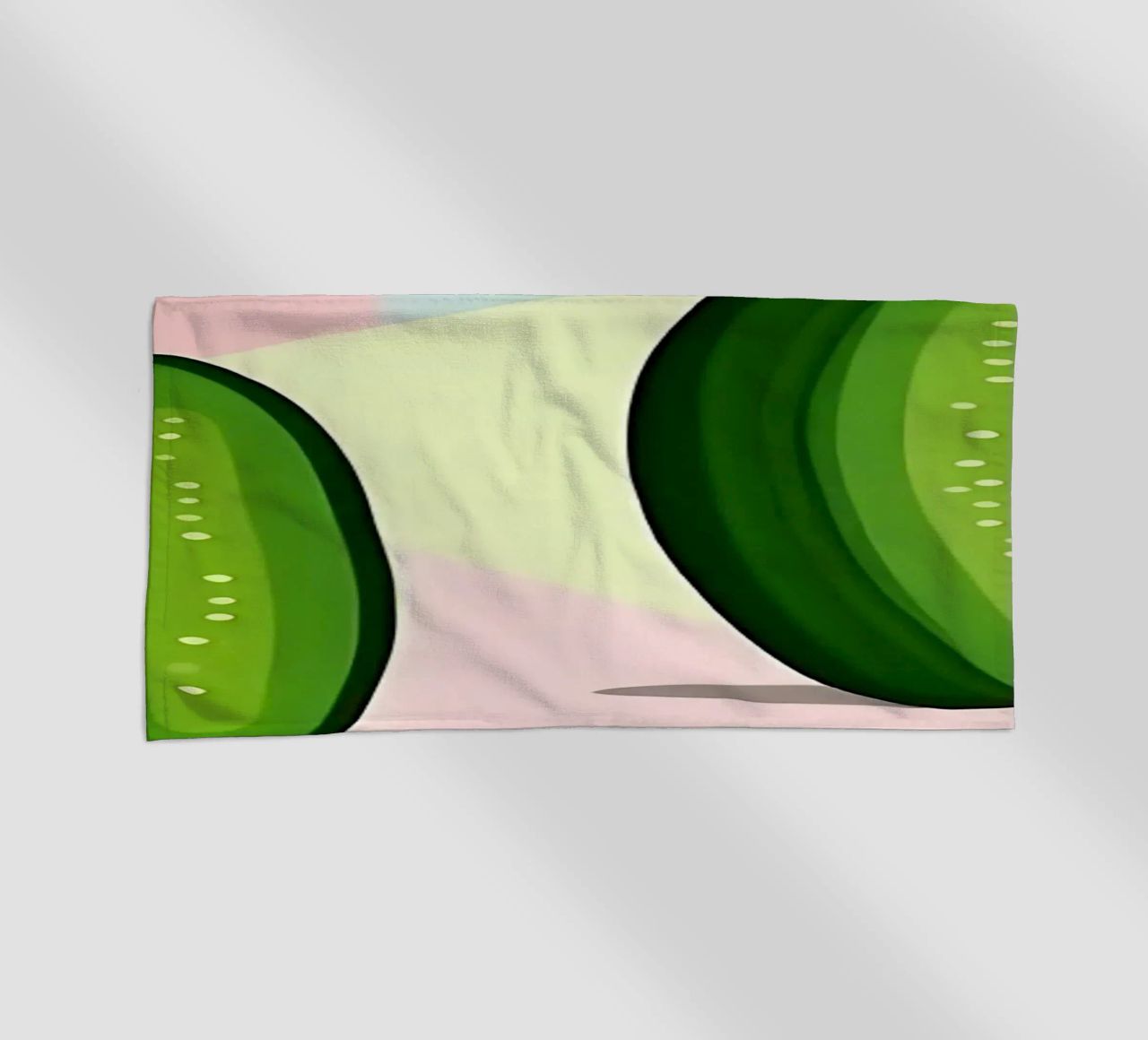 Cucumber_Style_A_5 beach towel by Pink- und LoveArt by LK