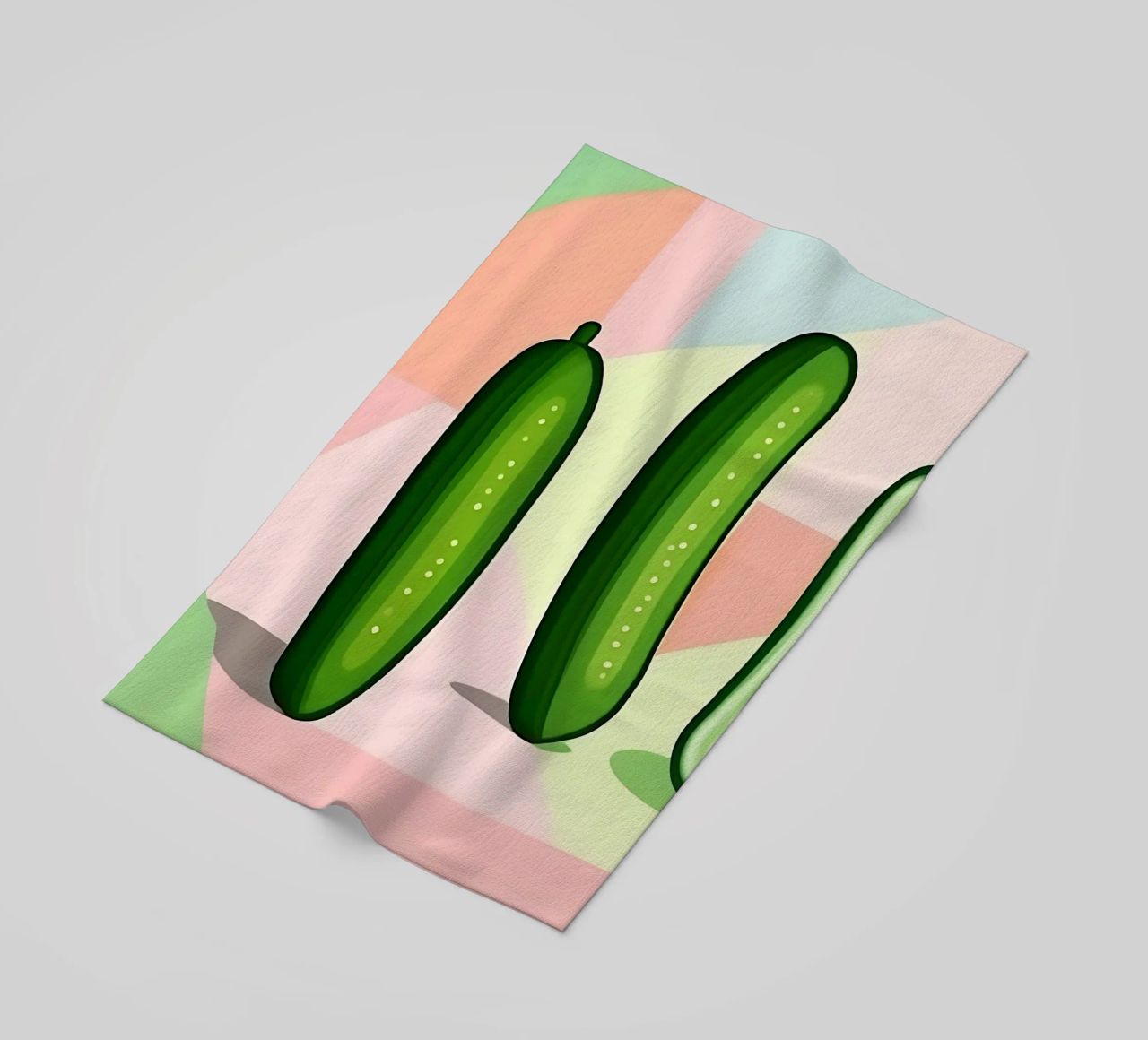 Cucumber_Style_A_5 beach towel by Pink- und LoveArt by LK