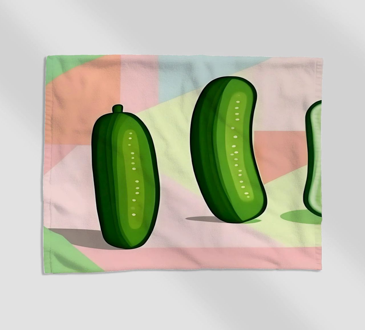 Cucumber_Style_A_5 beach towel by Pink- und LoveArt by LK