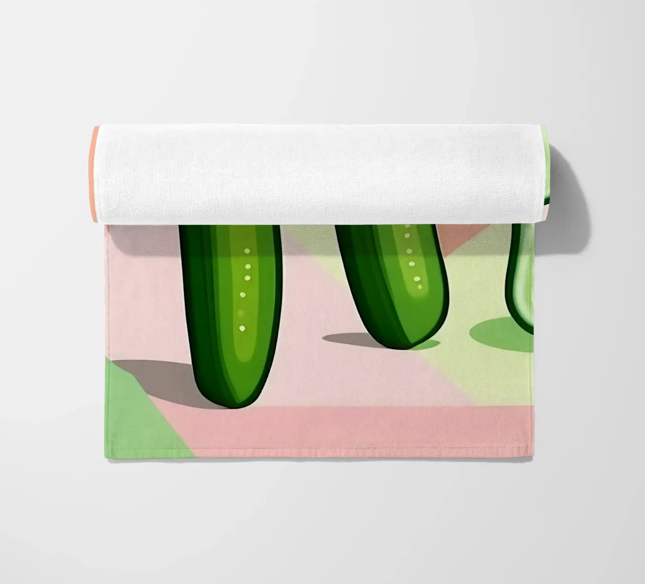 Cucumber_Style_A_5 beach towel by Pink- und LoveArt by LK