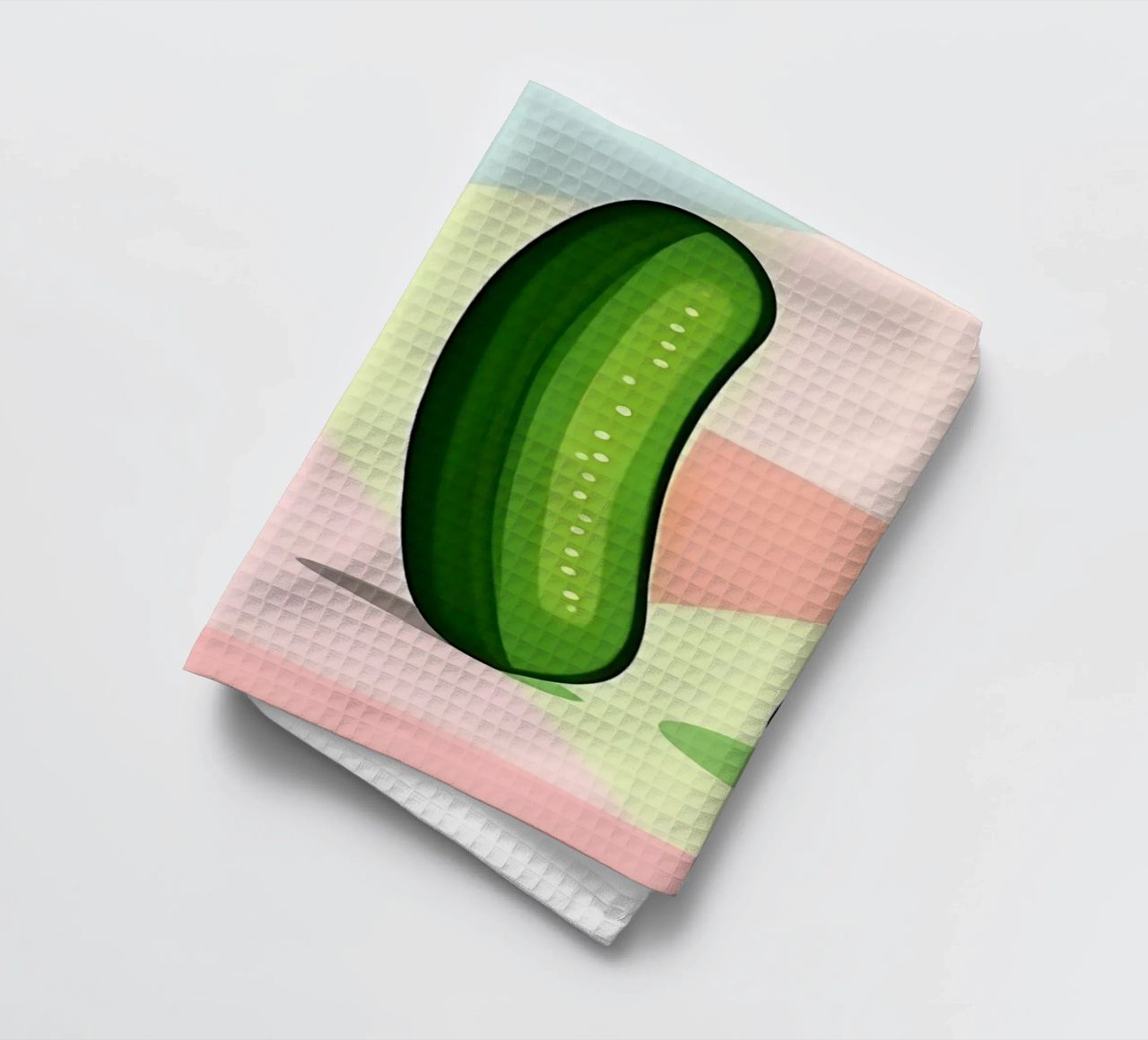 Cucumber_Style_A_5 tea towel by Pink- und LoveArt by LK
