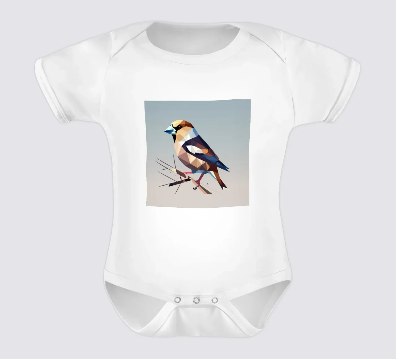 Kernbeißer - nature's play of colours in modern form short-sleeve baby romper by namosh