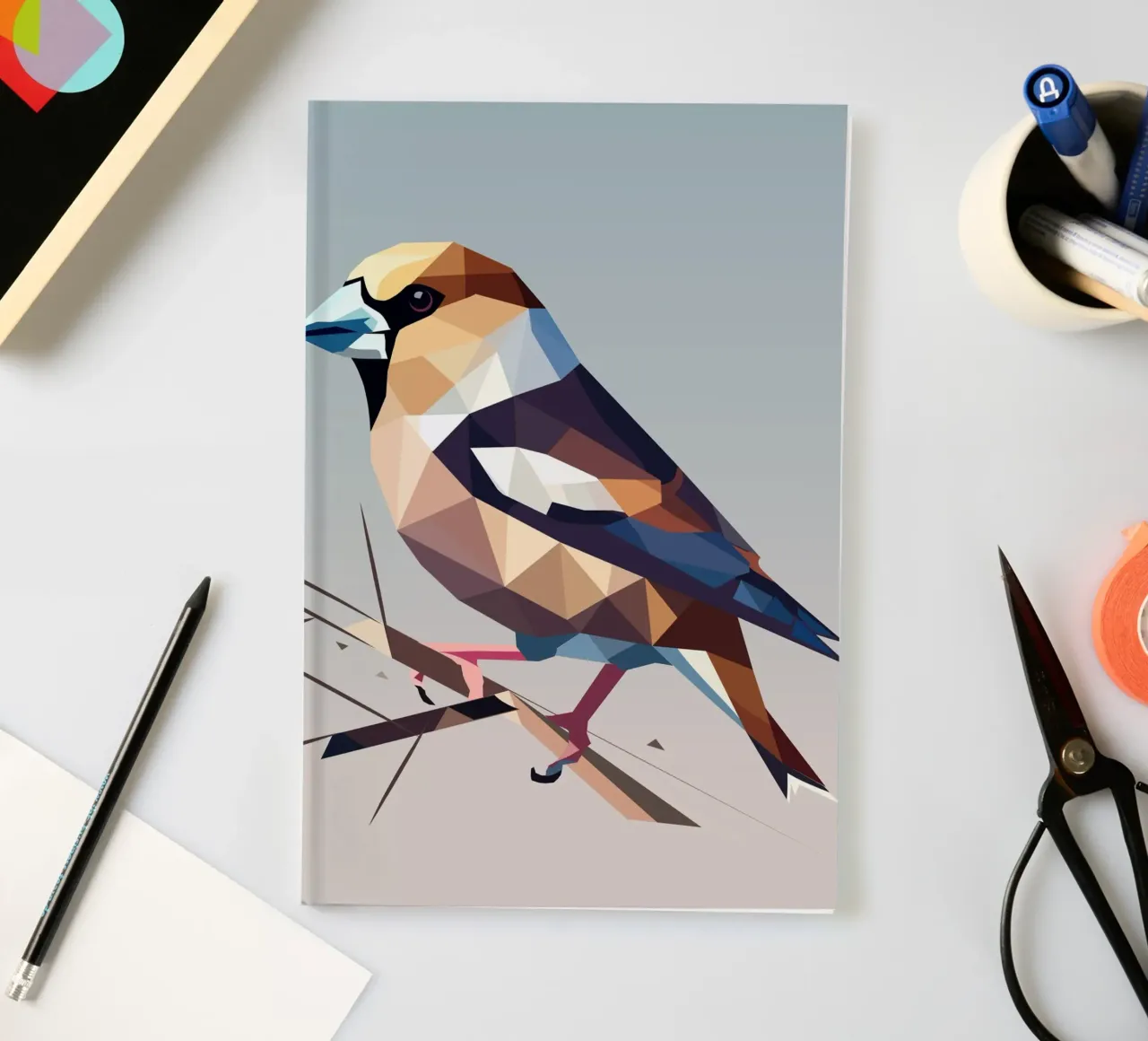 Kernbeißer - nature's play of colours in modern form notebook by namosh