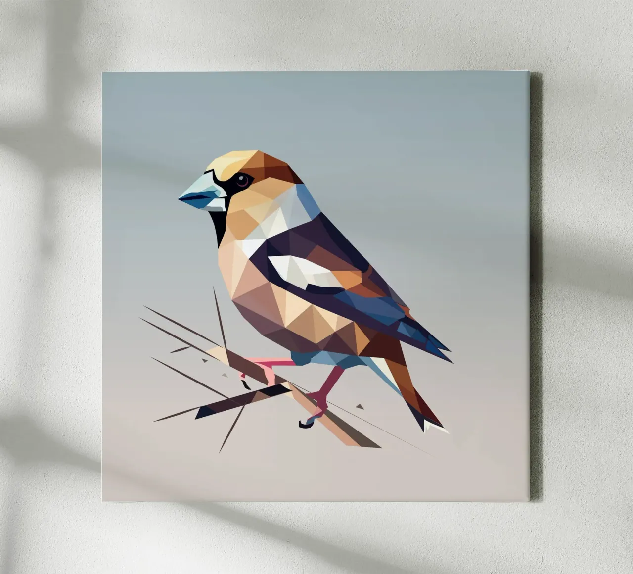 Kernbeißer - nature's play of colours in modern form canvas by namosh