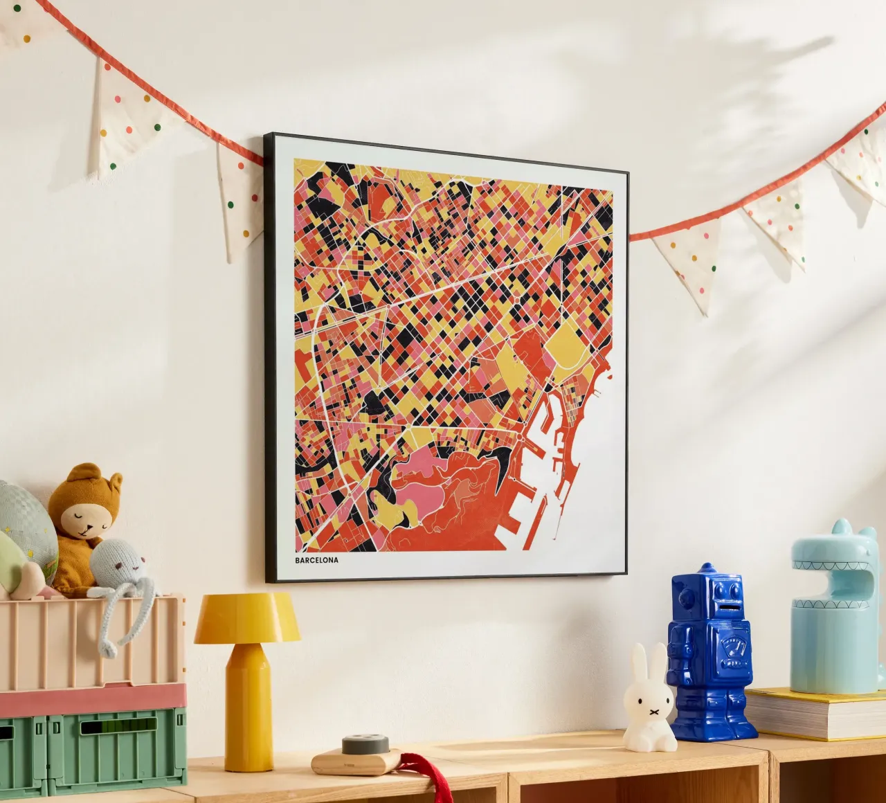 Barcelona II alu-dibond by The Cartography Collection
