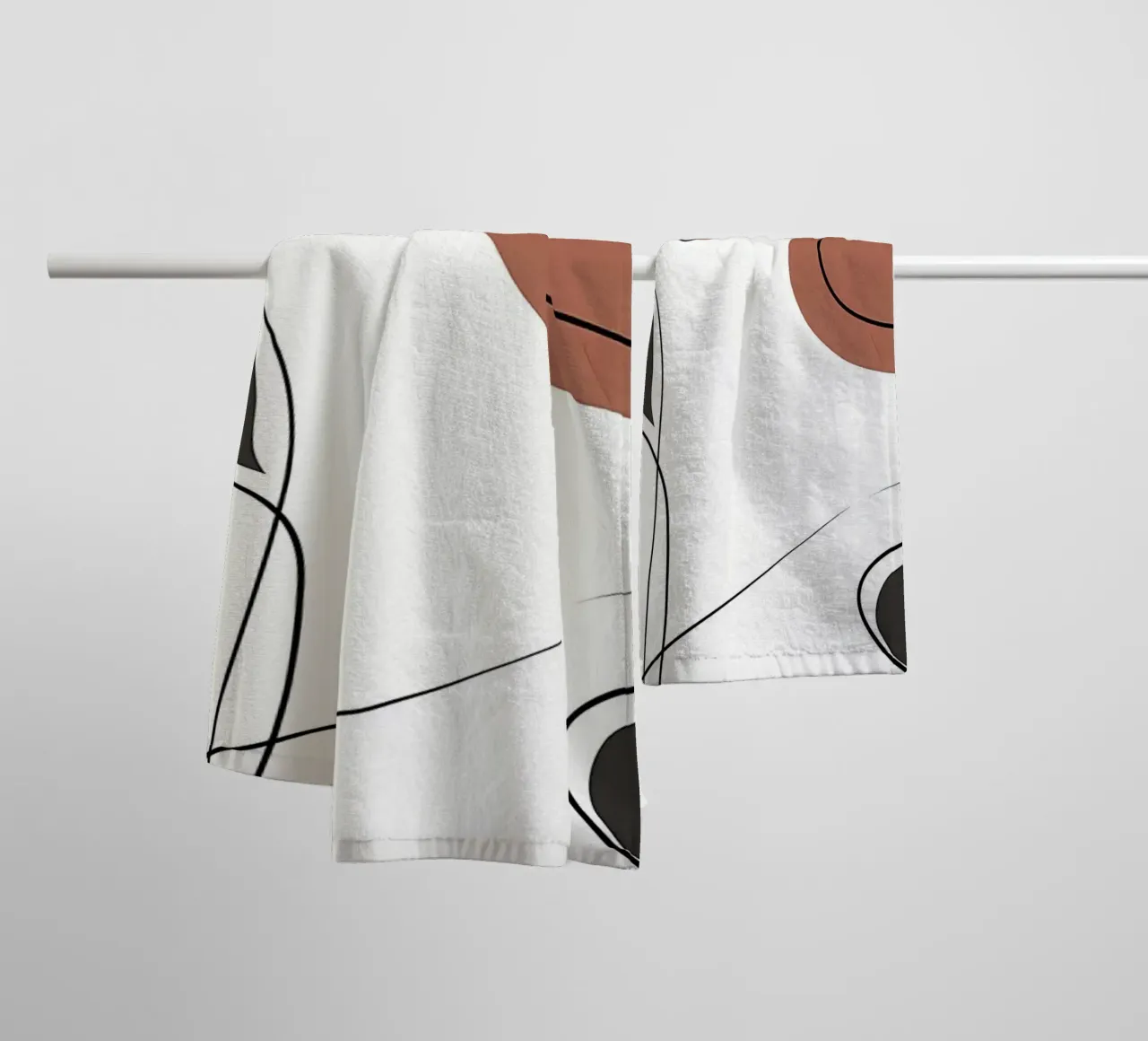 ORGANIC ABSTRACT 58A towel by Aiden Garcia