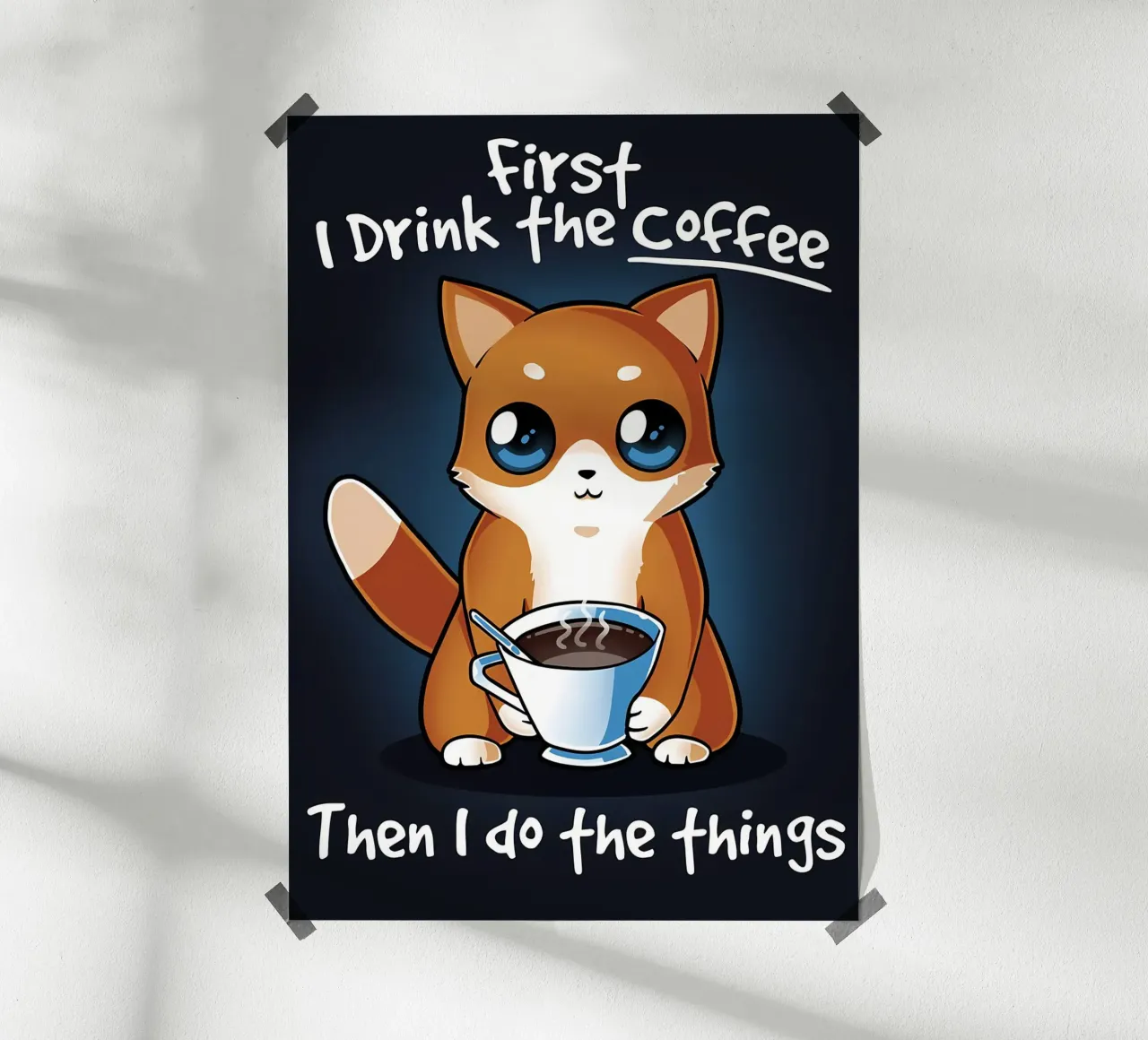Coffee Cat poster by Bartosz Powalka