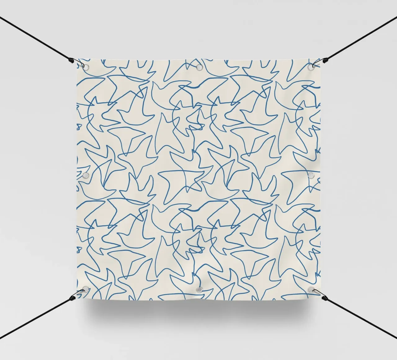 Modello di linea blu senza cuciture telo in pvc da Little Dean