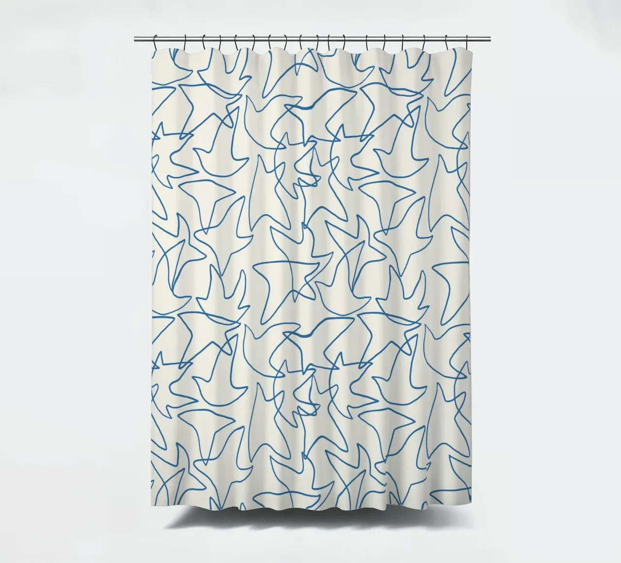 Modello di linea blu senza cuciture tenda da doccia da Little Dean