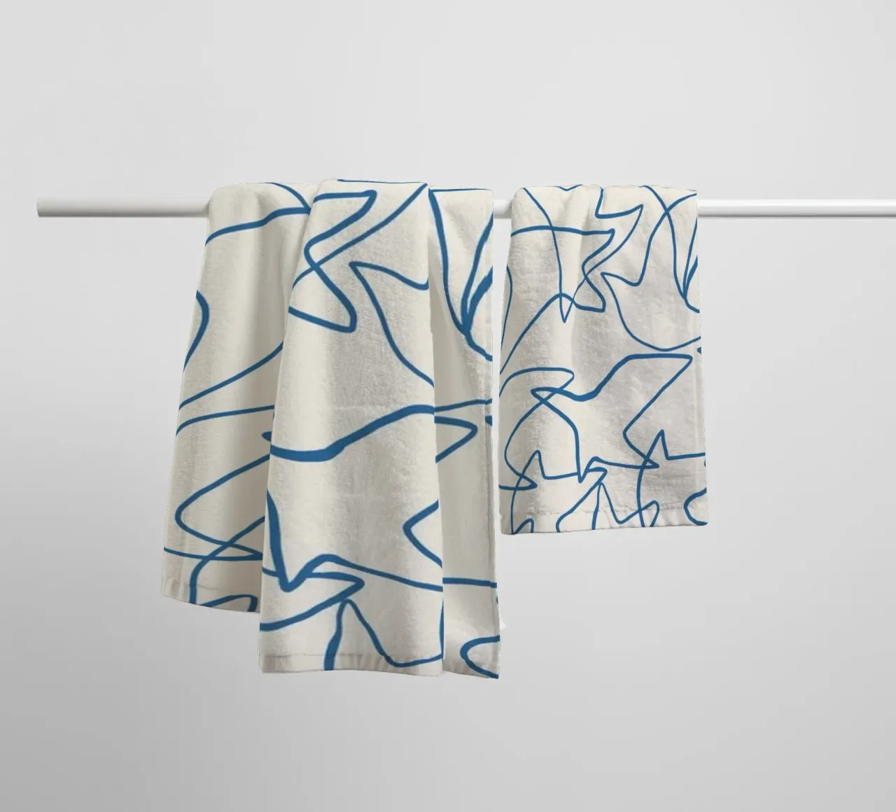Modello di linea blu senza cuciture asciugamano da bagno da Little Dean