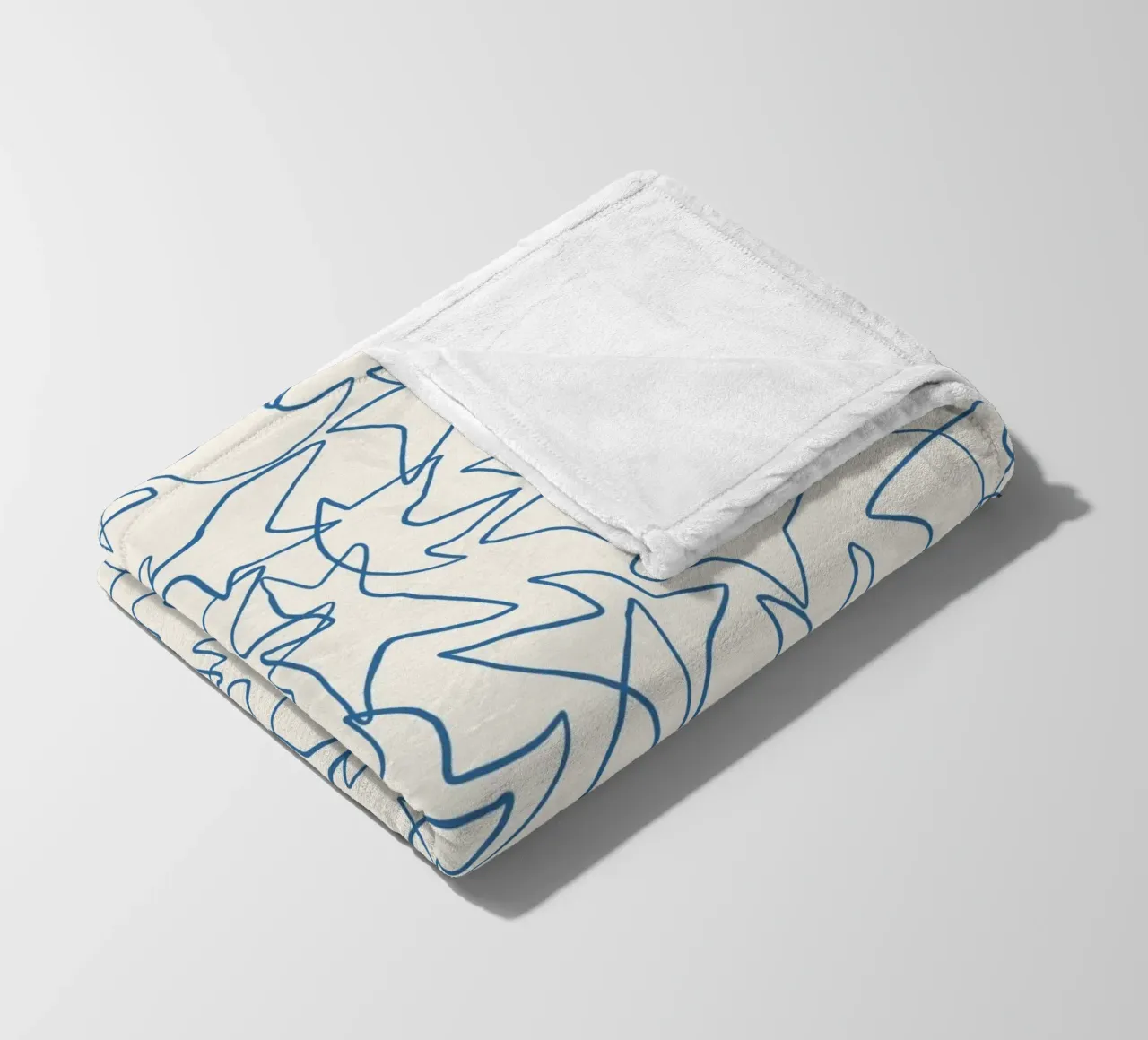 Modello di linea blu senza cuciture coperta in pile da Little Dean