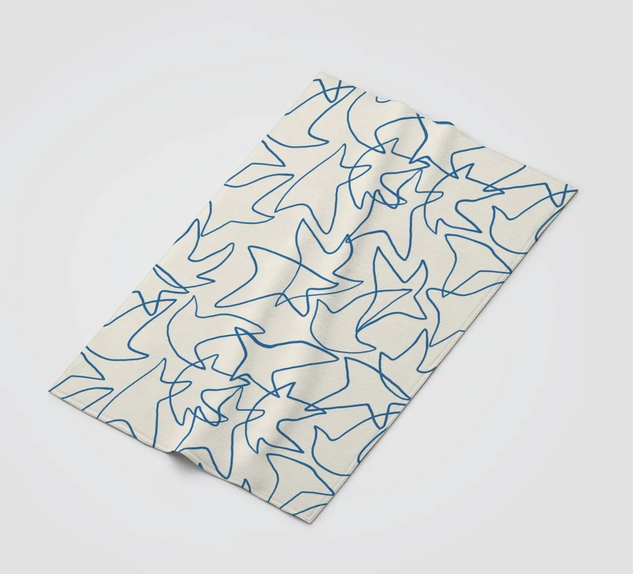 Modello di linea blu senza cuciture coperta in pile da Little Dean