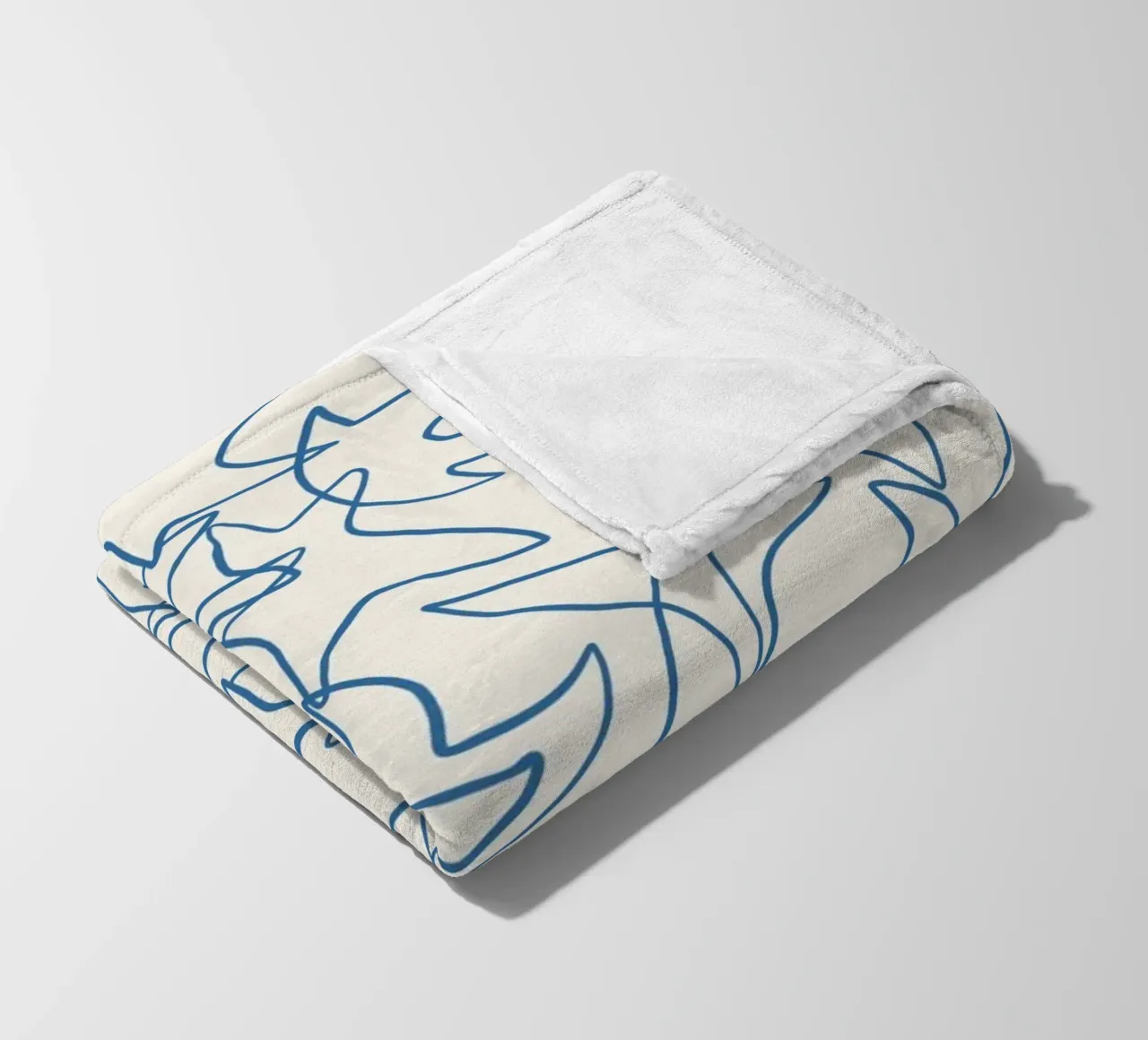 Modello di linea blu senza cuciture coperta in pile da Little Dean