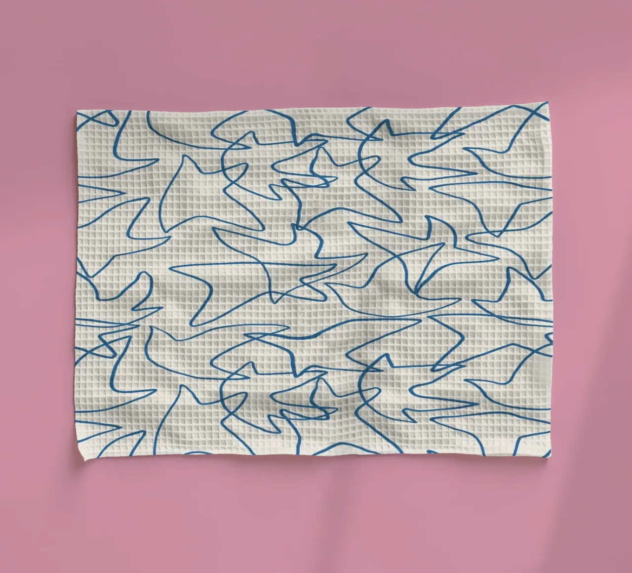 Modello di linea blu senza cuciture canovaccio da cucina da Little Dean