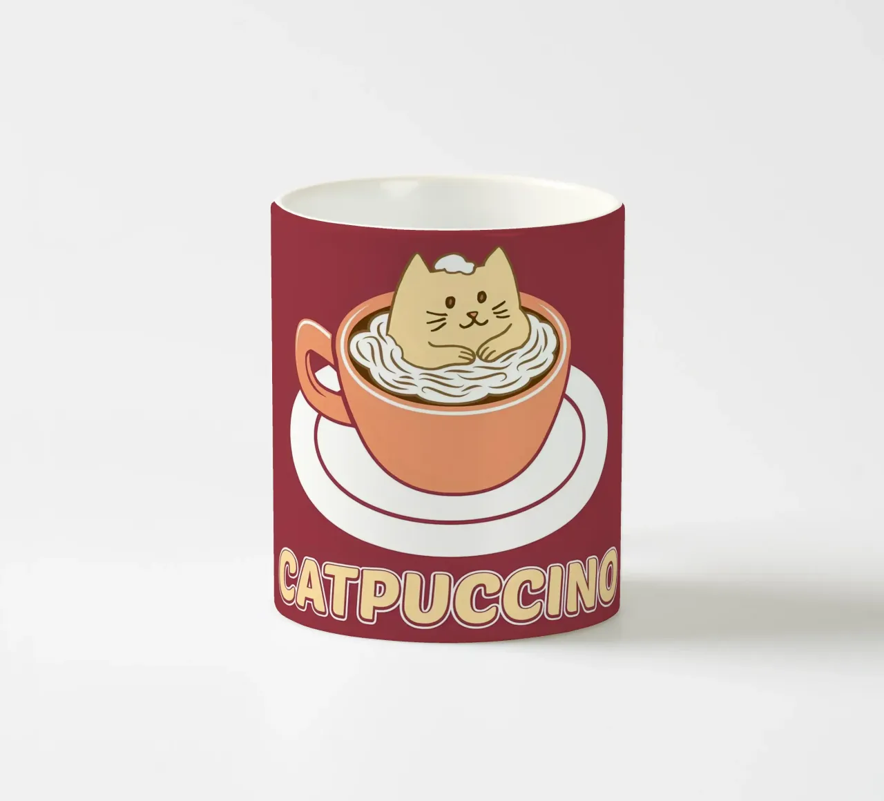 Caffè per amanti dei gatti Catpuccino tazza in ceramica da Bartosz Powalka