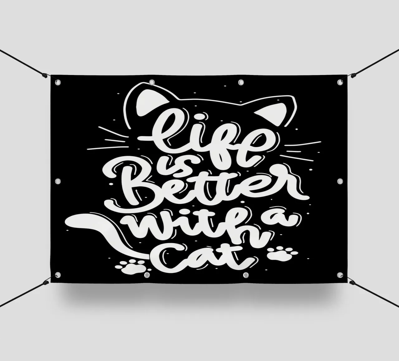La vita è bella con un gatto telo in pvc da Bartosz Powalka