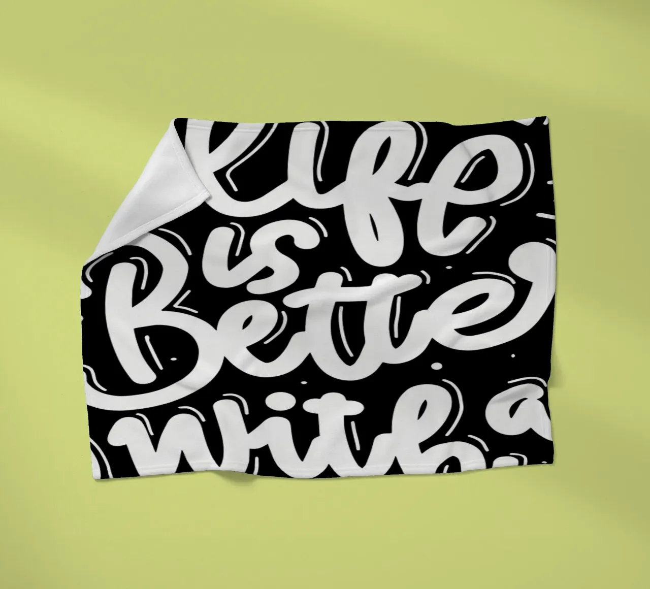 Life is bewl with a cat fleece blanket by Bartosz Powalka