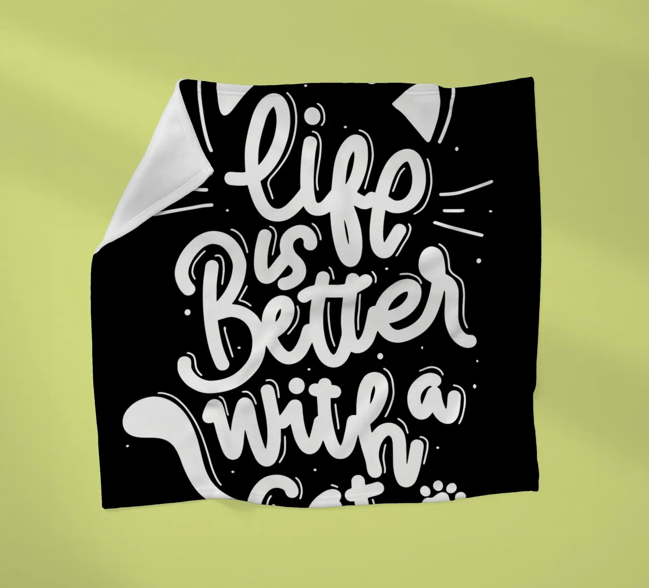 Life is bewl with a cat fleece blanket by Bartosz Powalka