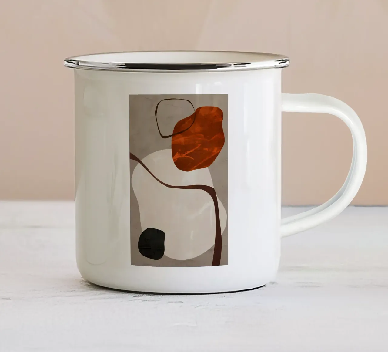 ASTRATTO ORGANICO 328A tazza in smalto da Aiden Garcia