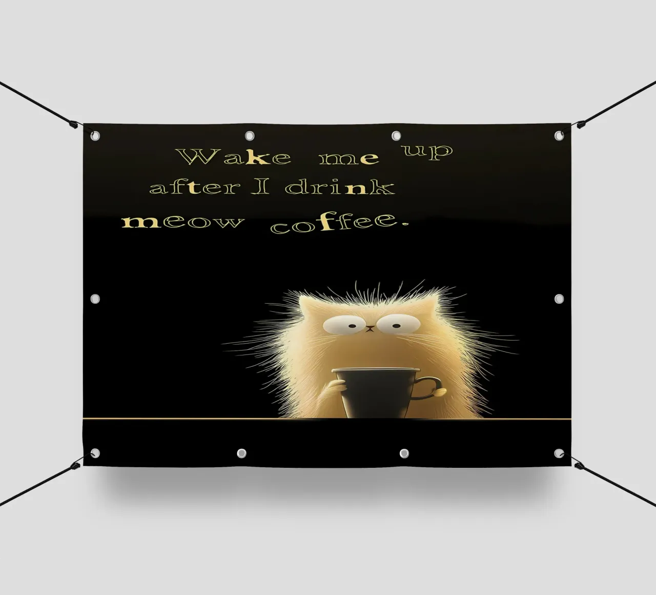 Dopo il mio caffè Cat telo in pvc da Bartosz Powalka