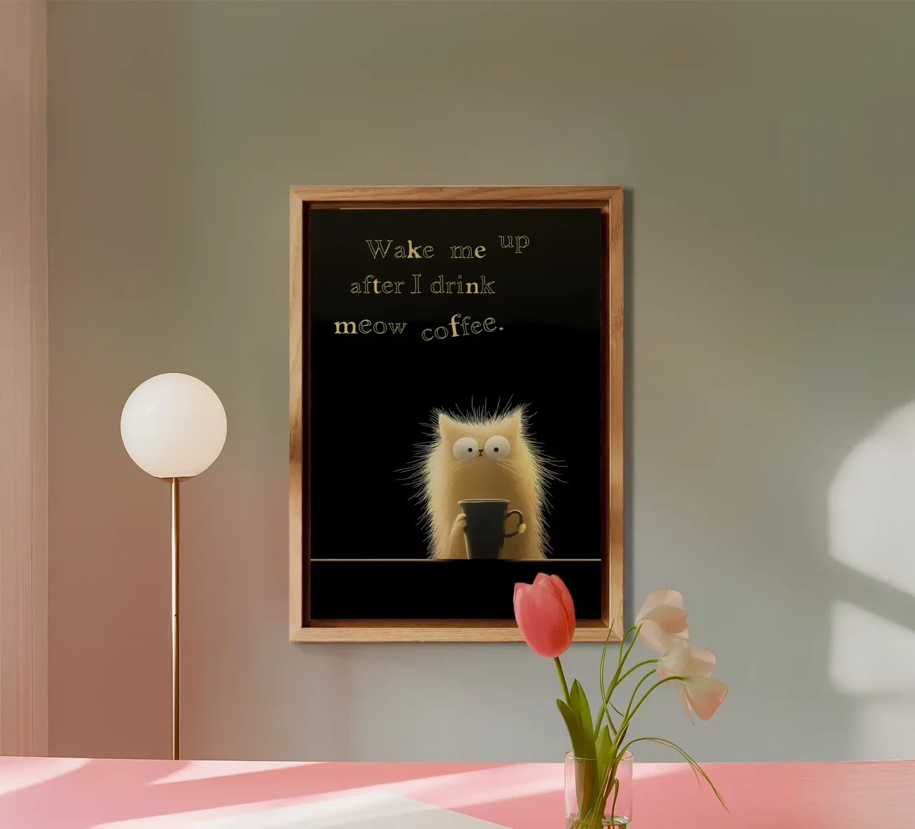 Dopo il mio caffè Cat alluminio dibond da Bartosz Powalka