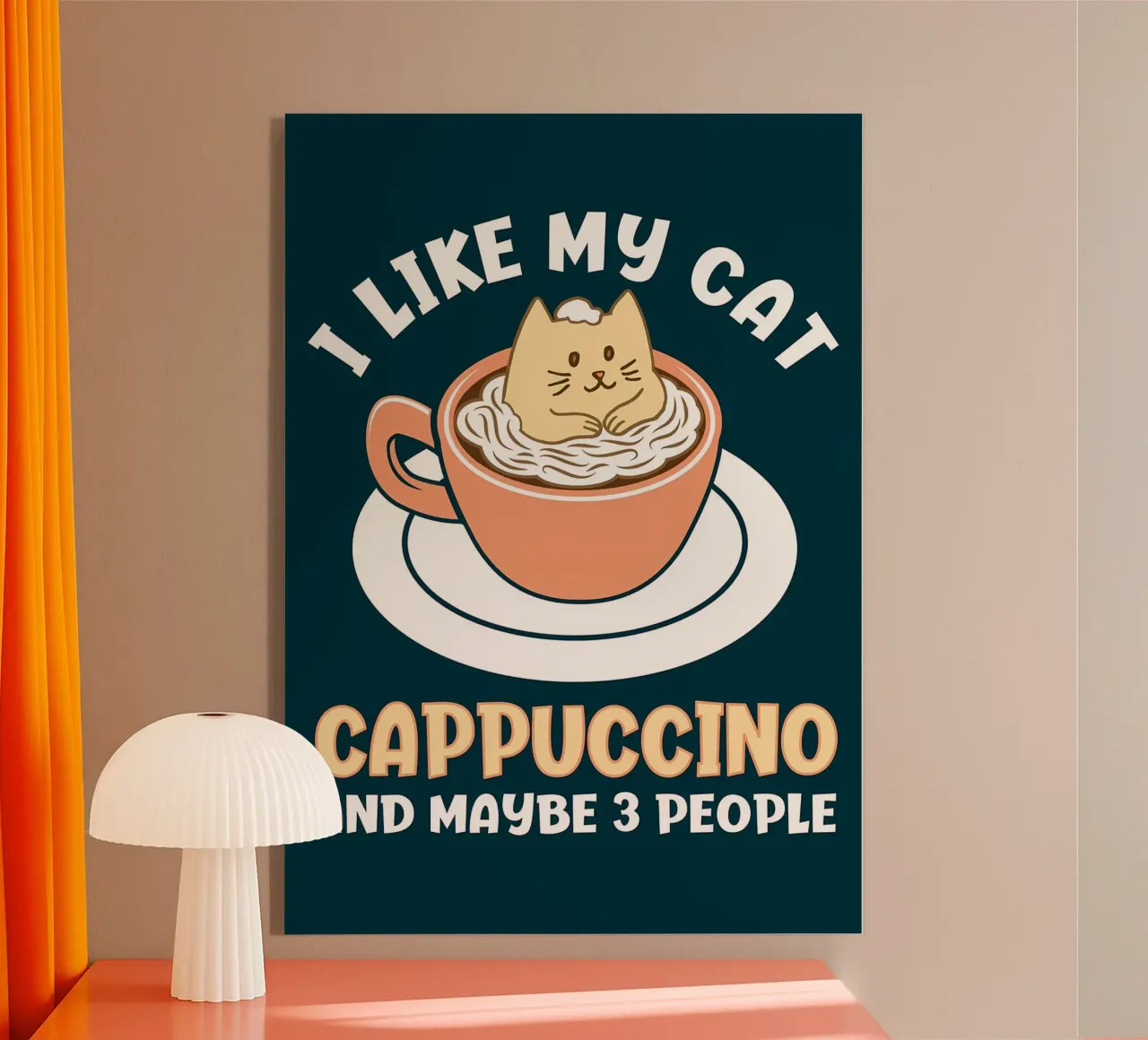 Mi piace il mio gatto Cappuccino plexiglass da Bartosz Powalka