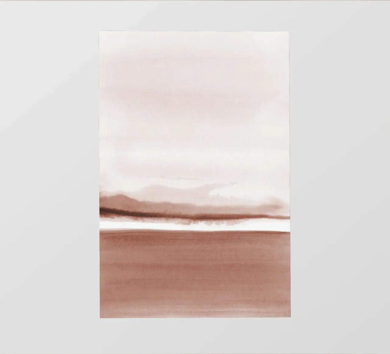 Abstrakte Aquarelllandschaft 2 Fototapete von NouveauPrints
