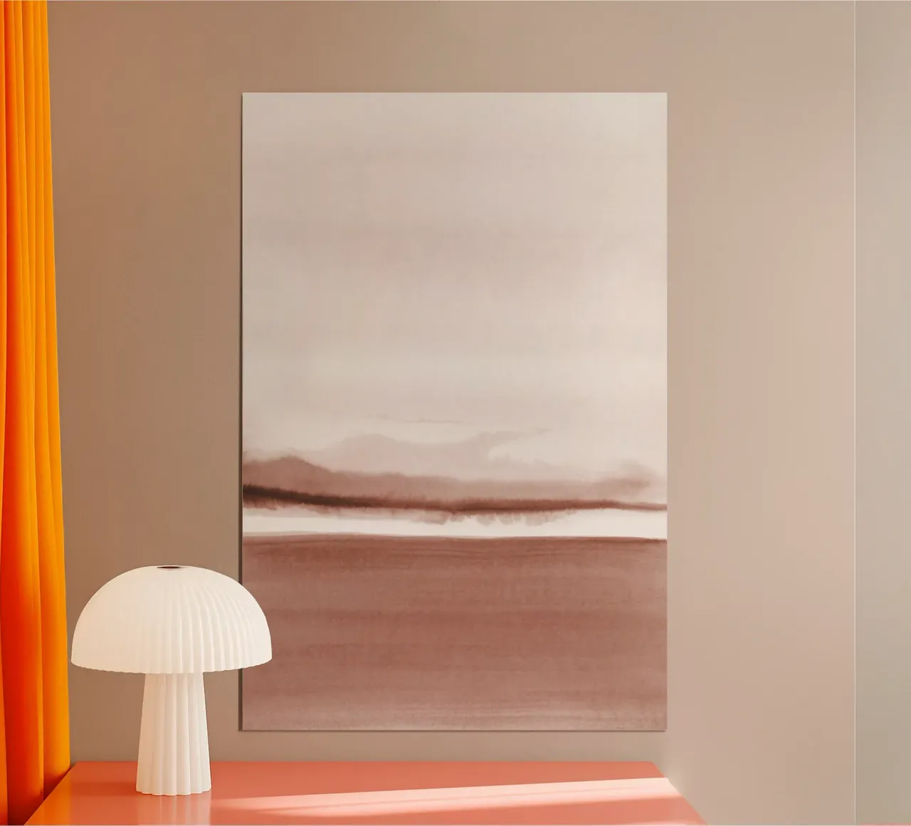 Paesaggio astratto ad acquerello 2 poster con telaio in alluminio da NouveauPrints