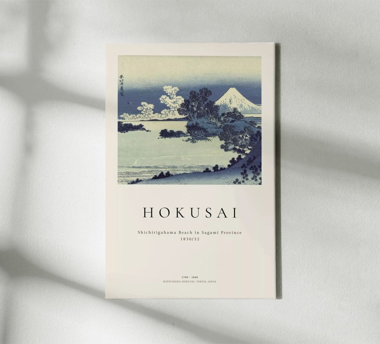 Hokusai - Shichirigahama Beach in Sagami Province toile de ARTOTHEK