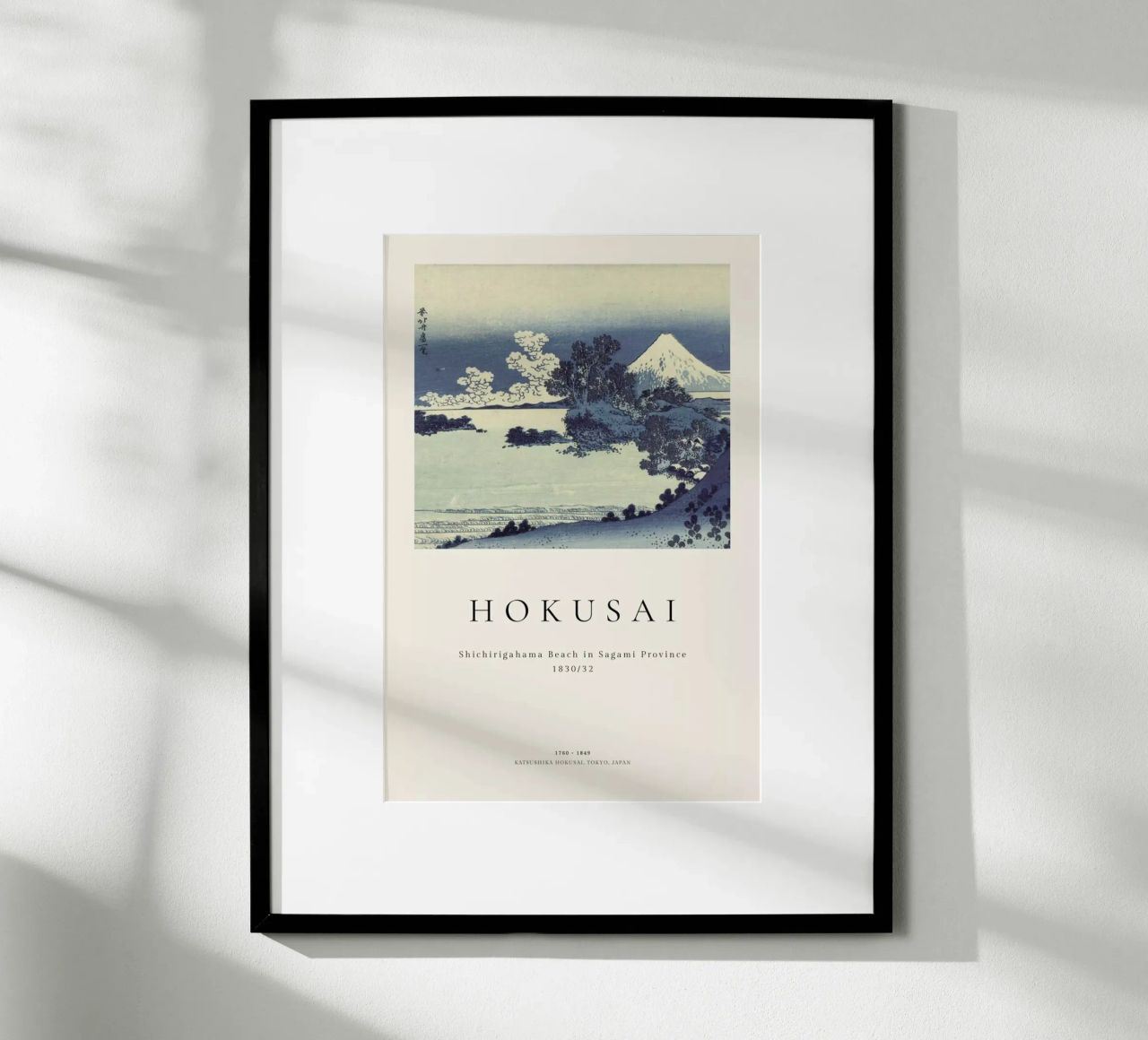 Hokusai - Shichirigahama Beach in Sagami Province poster by ARTOTHEK