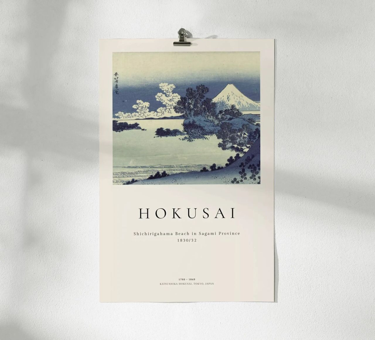 Hokusai - Shichirigahama Beach in Sagami Province poster by ARTOTHEK