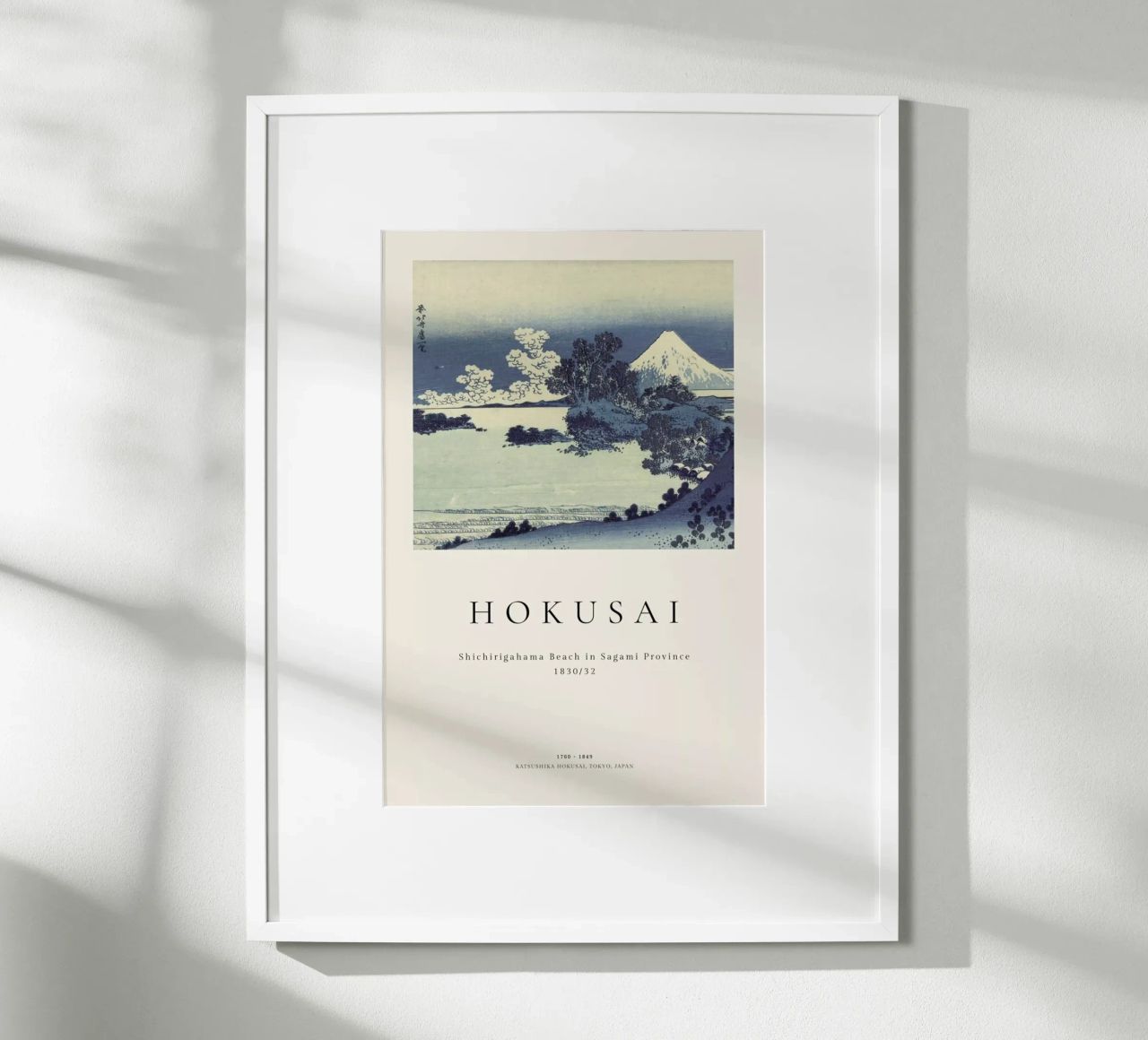 Hokusai - Shichirigahama Beach in Sagami Province poster by ARTOTHEK
