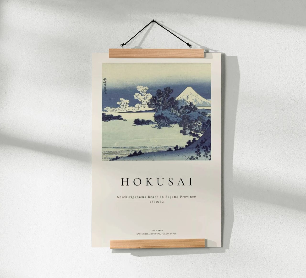 Hokusai - Shichirigahama Beach in Sagami Province poster by ARTOTHEK