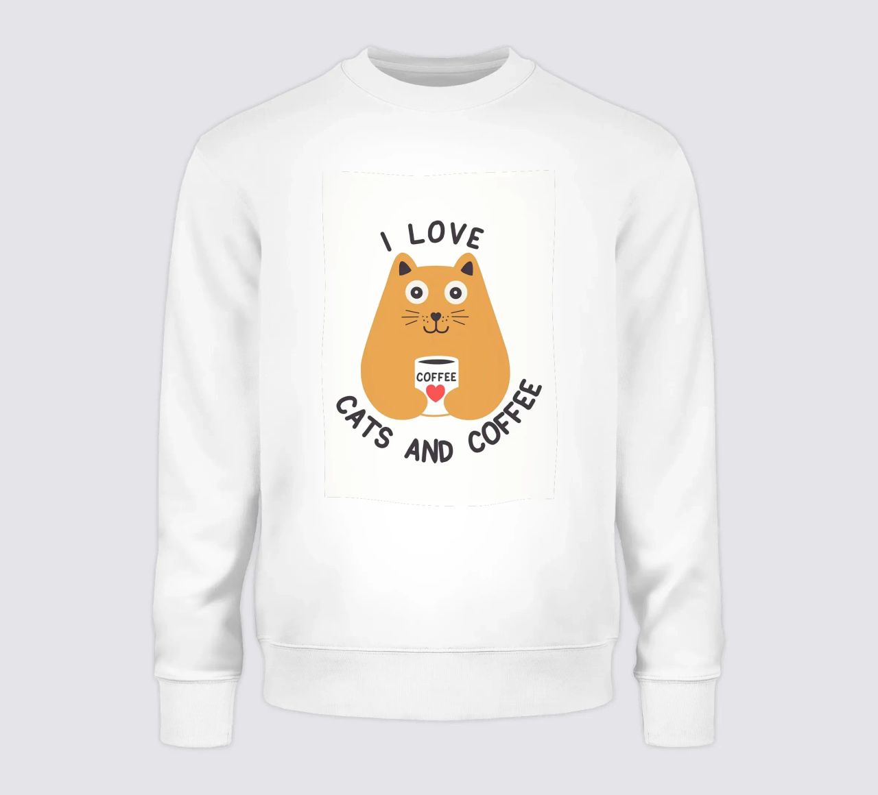 Amo i gatti e il caffè felpa da Bartosz Powalka