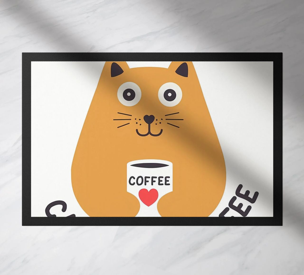 Amo i gatti e il caffè zerbino da Bartosz Powalka